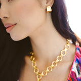 14K Golden Shield Earrings