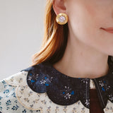 Button Stud Earrings