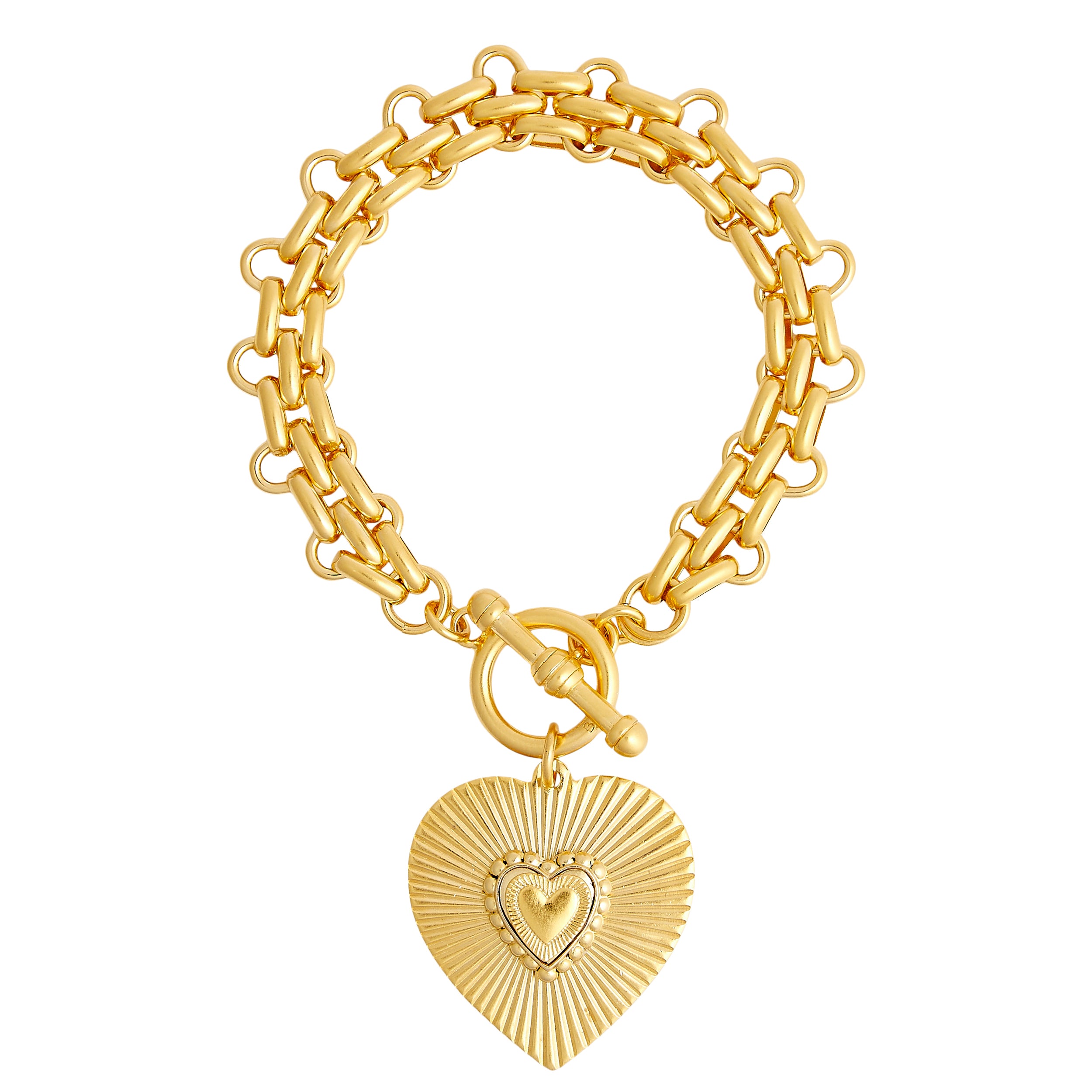 Juicy Couture Chain Heart Pendant Bracelet - Gold - One Size