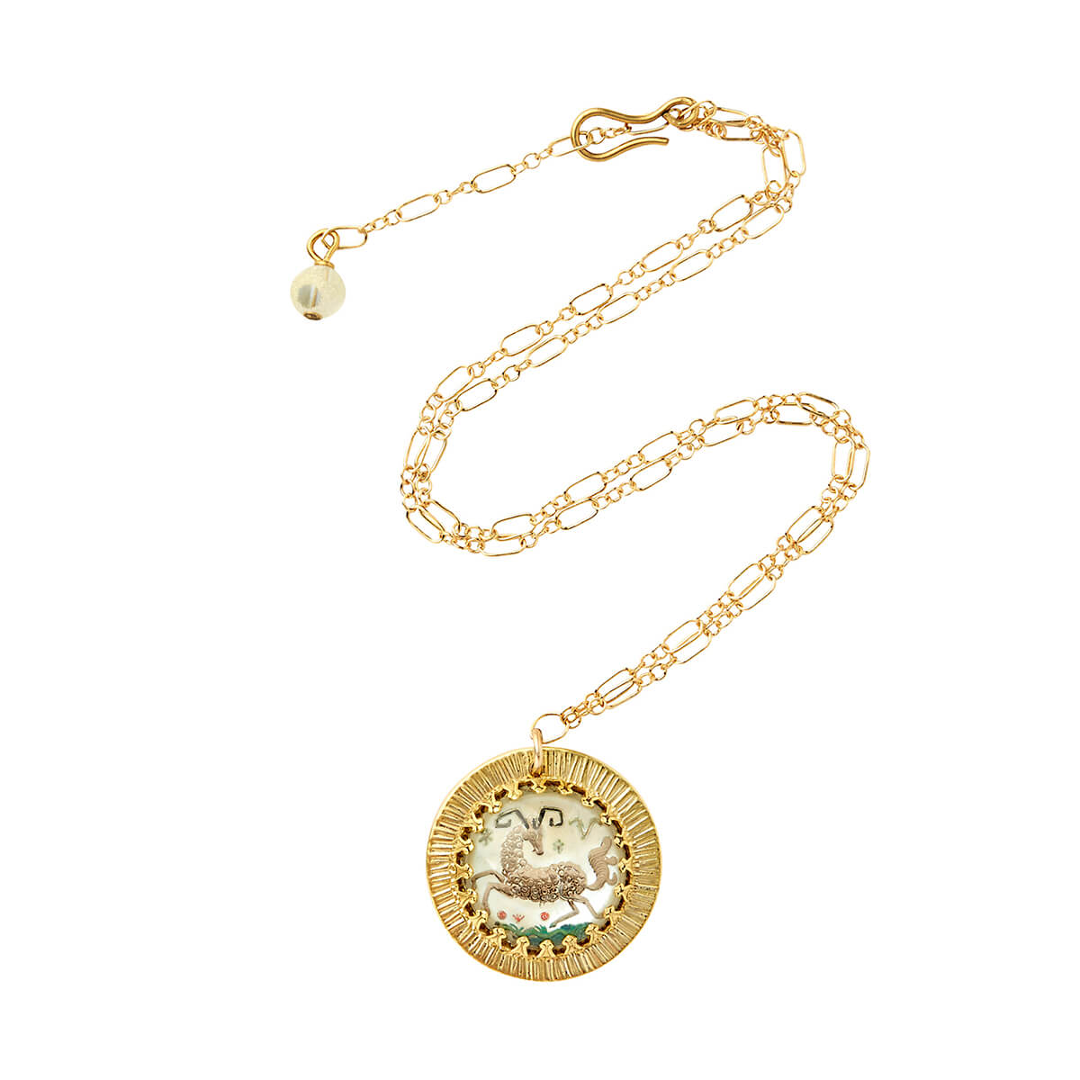 Zodiac Intaglio Aries Necklace