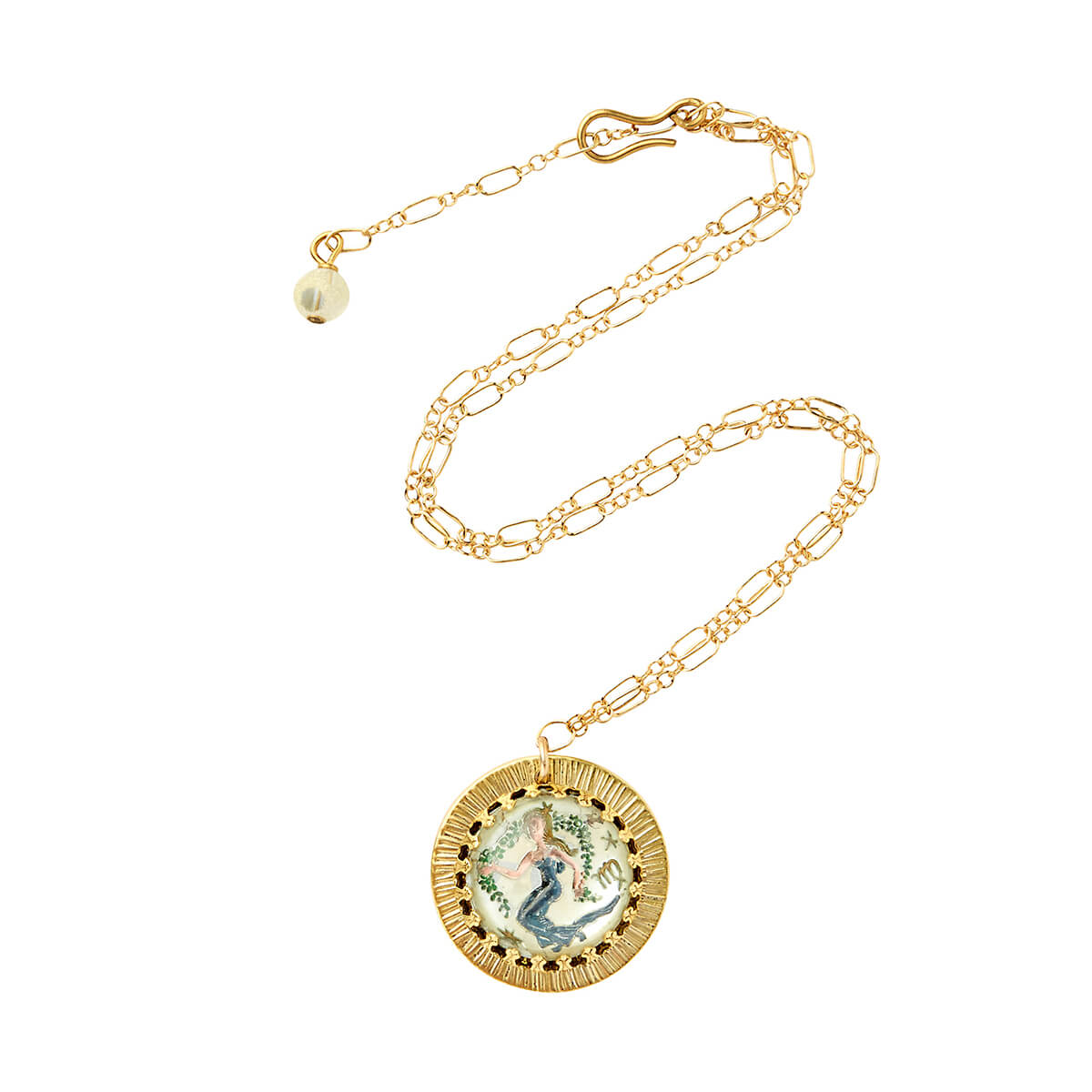 Zodiac Intaglio Virgo Necklace