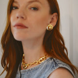 Button Stud Earrings