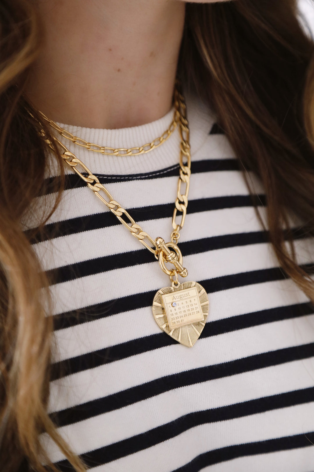 Brinker+Eliza Gold Heart Necklace main image 1