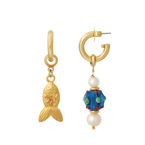 Gold Fish Earring Charm