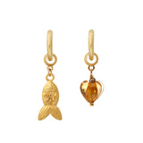 Gold Fish Earring Charm