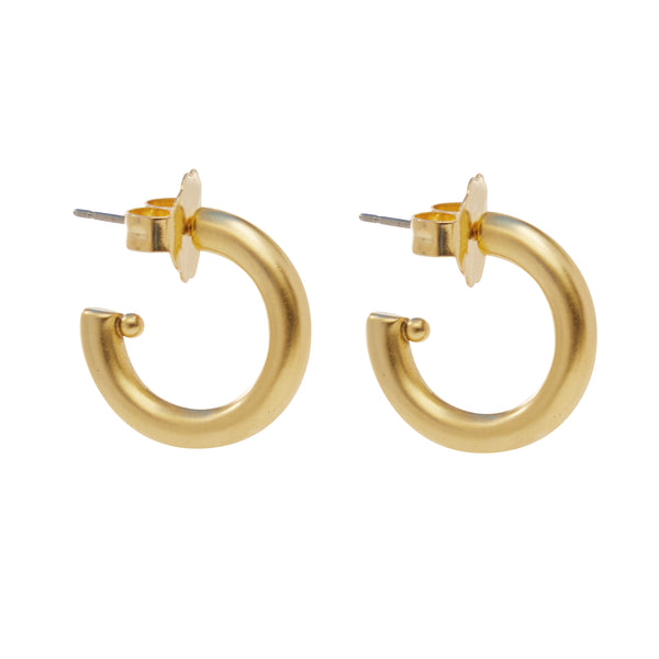 Celia Hoop Earrings Satin Silver – Eliza B's